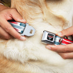 Cars 3 Piston Cup Champion Icon Full Color Red Black White Seatbelt Buckle Collar - Cars 3 Cars Crossing White/Blues/Reds