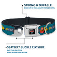 Load image into Gallery viewer, Cars 3 Piston Cup Champion Icon Full Color Red Black White Seatbelt Buckle Collar - Cars 3 Lightning McQueen/Cruz Ramirez Pose RACE READY Blue/Yellow/Red
