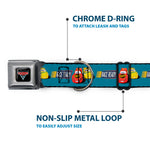 Cars 3 Piston Cup Champion Icon Full Color Red Black White Seatbelt Buckle Collar - Cars 3 Lightning McQueen/Cruz Ramirez Pose RACE READY Blue/Yellow/Red