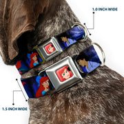 Ariel CLOSE-UP Full Color Seatbelt Buckle Collar - The Little Mermaid Ariel & Eric Scenes