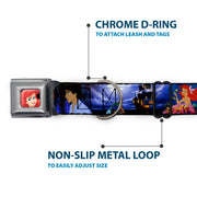 Ariel CLOSE-UP Full Color Seatbelt Buckle Collar - The Little Mermaid Ariel & Eric Scenes