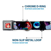 Ariel CLOSE-UP Full Color Seatbelt Buckle Collar - The Little Mermaid Ariel & Ursula Scenes