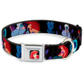 Load image into Gallery viewer, Ariel CLOSE-UP Full Color Seatbelt Buckle Collar - The Little Mermaid Ariel & Ursula Scenes
