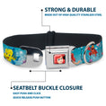 Load image into Gallery viewer, Ariel CLOSE-UP Full Color Seatbelt Buckle Collar - Ariel, Sebastian & Flounder Scene2
