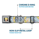 Tinker Bell CLOSE-UP Full Color Seatbelt Buckle Collar - Tinker Bell Garden Poses