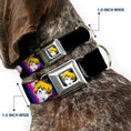Load image into Gallery viewer, Tink Luxe Full Color Black White Seatbelt Buckle Collar - TINK LUXE Sketch Black/Multi Neon
