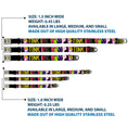 Load image into Gallery viewer, Tink Luxe Full Color Black White Seatbelt Buckle Collar - TINK LUXE Sketch Black/Multi Neon

