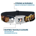 Load image into Gallery viewer, Snow White Full Color Black Seatbelt Buckle Collar - Snow White & the Seven Dwarfs Scenes
