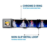 Cinderella CLOSE-UP Full Color Seatbelt Buckle Collar - Cinderella Transformation Blue Fade