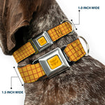 Toy Story Woody Cowboy Buckle Logo Full Color Golds Seatbelt Buckle Collar - Toy Story Woody Bounding Plaid Shirt Gold/Red
