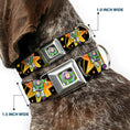 Load image into Gallery viewer, Toy Story Buzz Lightyear Running Pose Full Color Black Seatbelt Buckle Collar - Toy Story BUZZ LIGHTYEAR Running Pose/Stars Black/Orange/Yellow
