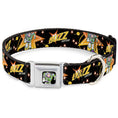 Load image into Gallery viewer, Toy Story Buzz Lightyear Running Pose Full Color Black Seatbelt Buckle Collar - Toy Story BUZZ LIGHTYEAR Running Pose/Stars Black/Orange/Yellow
