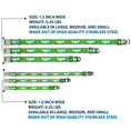 Load image into Gallery viewer, Toy Story Buzz Lightyear Space Ranger Wings Icon Full Color Green/Blue/White Seatbelt Buckle Collar - Toy Story Buzz Lightyear Bounding Space Ranger Logo/Buttons Green/White/Blue/Red
