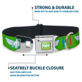 Load image into Gallery viewer, Toy Story Buzz Lightyear Space Ranger Wings Icon Full Color Green/Blue/White Seatbelt Buckle Collar - Toy Story Buzz Lightyear Bounding Space Ranger Logo/Buttons Green/White/Blue/Red
