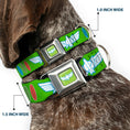 Load image into Gallery viewer, Toy Story Buzz Lightyear Space Ranger Wings Icon Full Color Green/Blue/White Seatbelt Buckle Collar - Toy Story Buzz Lightyear Bounding Space Ranger Logo/Buttons Green/White/Blue/Red
