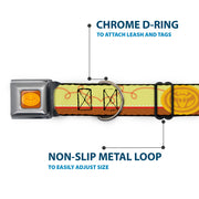 Toy Story Jessie Cowboy Buckle Logo Browns Seatbelt Buckle Collar - Toy Story Jessie Bounding Cowboy Buckle Lasso Stripe Yellow/Red/Brown