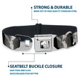 Load image into Gallery viewer, Tinker Bell CLOSE-UP Full Color Black White Seatbelt Buckle Collar - Tinker Bell Scenes Black/White
