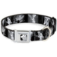 Load image into Gallery viewer, Tinker Bell CLOSE-UP Full Color Black White Seatbelt Buckle Collar - Tinker Bell Scenes Black/White
