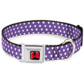 Load image into Gallery viewer, Dog Collar DYYR-Minnie Mouse Bow Full Color Black/Red - Minnie Mouse Ears Monogram/Dots Purple/White
