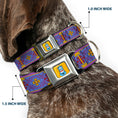 Load image into Gallery viewer, Classic Aladdin Genie Smiling Expression Full Color Yellow Seatbelt Buckle Collar - Classic Aladdin Magic Carpet Tapestry Blue/Purple/Gold/Red
