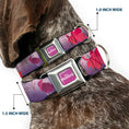 Load image into Gallery viewer, Disney FROZEN II Logo Full Color Purple/White Seatbelt Buckle Collar - Frozen II Swirling Leaves/Floral Trim Purples/Reds
