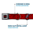 Load image into Gallery viewer, A NIGHTMARE ON ELM STREET Full Color Black/Blood Splatter Reds Seatbelt Buckle Collar - A NIGHTMARE ON ELM STREET/Freddy's Hand Scratching Reds/Black/Gray
