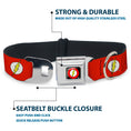 Load image into Gallery viewer, Flash Logo Black Seatbelt Buckle Collar - Flash Logo Red/White/Yellow
