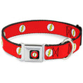 Load image into Gallery viewer, Flash Logo Black Seatbelt Buckle Collar - Flash Logo Red/White/Yellow
