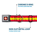 Load image into Gallery viewer, Flash Logo Black Seatbelt Buckle Collar - The Flash Bolt Stripe Red/Yellow
