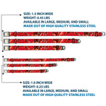 Flash 2023 Title Logo Full Color White/Yellow/Red Seatbelt Buckle Collar - The Flash 2023 2-Poses Close-Up Reds