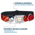 Load image into Gallery viewer, Flash 2023 Title Logo Full Color White/Yellow/Red Seatbelt Buckle Collar - The Flash 2023 2-Poses Close-Up Reds
