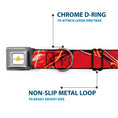 Load image into Gallery viewer, Flash 2023 Title Logo Full Color White/Yellow/Red Seatbelt Buckle Collar - The Flash 2023 2-Poses Close-Up Reds
