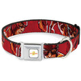 Load image into Gallery viewer, Flash 2023 Title Logo Full Color White/Yellow/Red Seatbelt Buckle Collar - The Flash 2023 2-Poses Close-Up Reds
