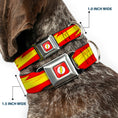 Load image into Gallery viewer, Flash Logo Full Color Red White Yellow Seatbelt Buckle Collar - The Flash Bolt Stripe Reds/Yellows
