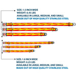 Flash Logo Full Color Red White Yellow Seatbelt Buckle Collar - The Flash Bolt Stripe Reds/Yellows