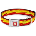 Load image into Gallery viewer, Flash Logo Full Color Red White Yellow Seatbelt Buckle Collar - The Flash Bolt Stripe Reds/Yellows
