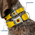 Reverse Flash Logo Full Color Golden Yellow Black Red Seatbelt Buckle Collar - Reverse Flash Logo Golden Yellow/Black/Red