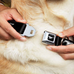 Ford Mustang Emblem Seatbelt Buckle Collar - Ford Mustang Black/White Logo REPEAT