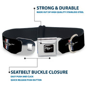 Ford Mustang Emblem Seatbelt Buckle Collar - Ford Mustang w/Bars Logo REPEAT