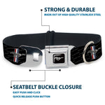 Ford Mustang Emblem Seatbelt Buckle Collar - Ford Mustang w/Bars REPEAT w/Text