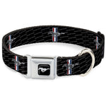 Ford Mustang Emblem Seatbelt Buckle Collar - Ford Mustang w/Bars REPEAT w/Text
