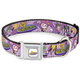 Load image into Gallery viewer, THE FAIRLY ODDPARENTS Logo Full Color White Seatbelt Buckle Collar - THE FAIRLY ODDPARENTS Timmy with Cosmo and Wanda Group Pose Pinks
