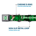 Load image into Gallery viewer, Green Lantern Logo CLOSE-UP White Green Seatbelt Buckle Collar - Green Lantern Green Glow w/Text
