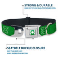 Load image into Gallery viewer, Green Lantern Logo CLOSE-UP White Green Seatbelt Buckle Collar - Green Lantern Logo Green/White
