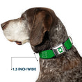 Load image into Gallery viewer, Green Lantern Logo CLOSE-UP White Green Seatbelt Buckle Collar - Green Lantern Logo Green/White
