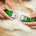 Load image into Gallery viewer, Green Lantern Logo CLOSE-UP White Green Seatbelt Buckle Collar - Green Lantern Logo Green/White
