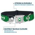 Load image into Gallery viewer, Green Lantern Logo CLOSE-UP Full Color White/Green Seatbelt Buckle Collar - Green Lantern Logo2 Green/Black/Green/White
