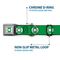 Load image into Gallery viewer, Green Lantern Logo CLOSE-UP Full Color White/Green Seatbelt Buckle Collar - Green Lantern Logo2 Green/Black/Green/White
