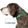 Load image into Gallery viewer, Green Lantern Logo CLOSE-UP Full Color White/Green Seatbelt Buckle Collar - Green Lantern Logo2 Green/Black/Green/White
