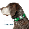 Load image into Gallery viewer, Green Lantern Logo CLOSE-UP Full Color White/Green Seatbelt Buckle Collar - Green Lantern Logo2 Green/Black/Green/White
